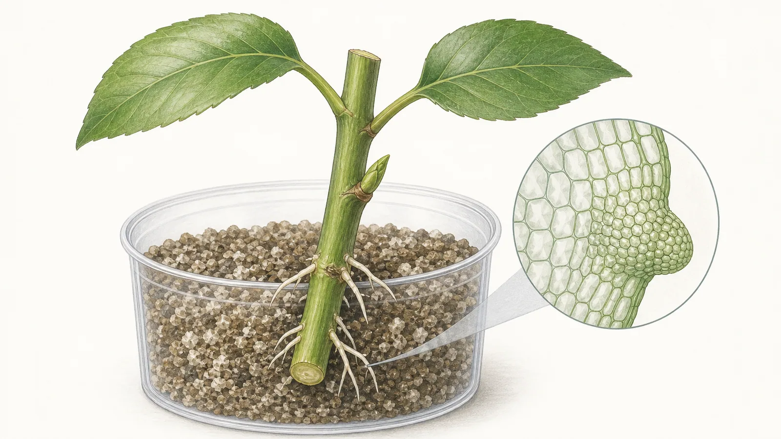 Teaching image for Why can some plant cuttings grow roots?