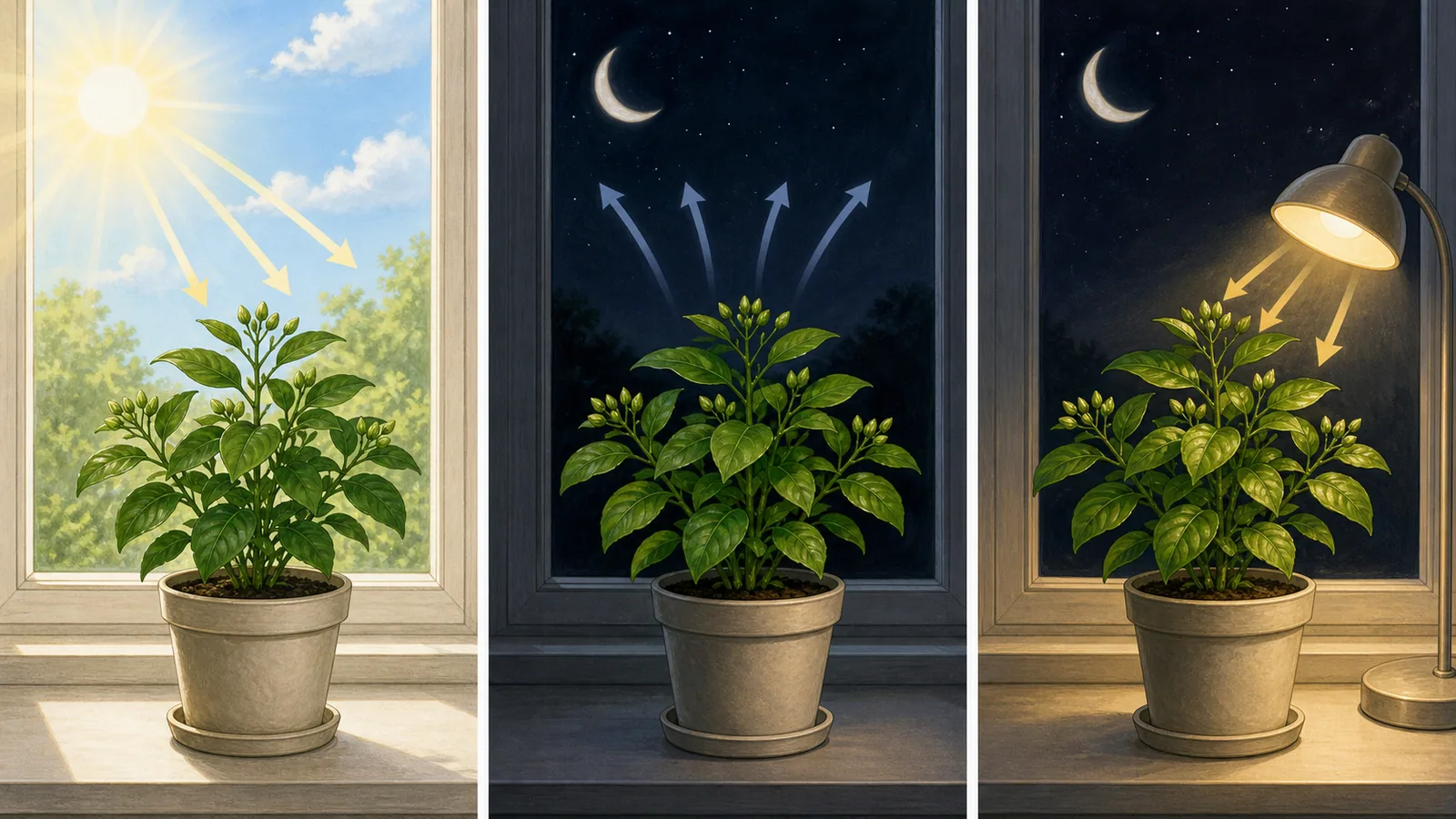 Teaching image for How do plants sense day and night?