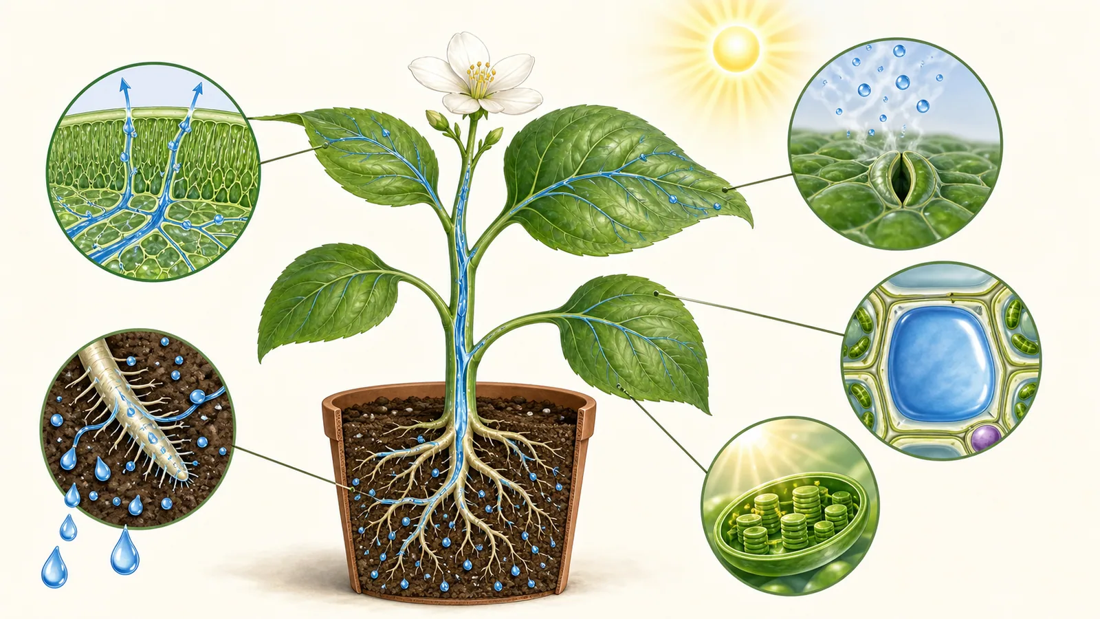 植物體內的水分有什麼作用？的文章示意圖