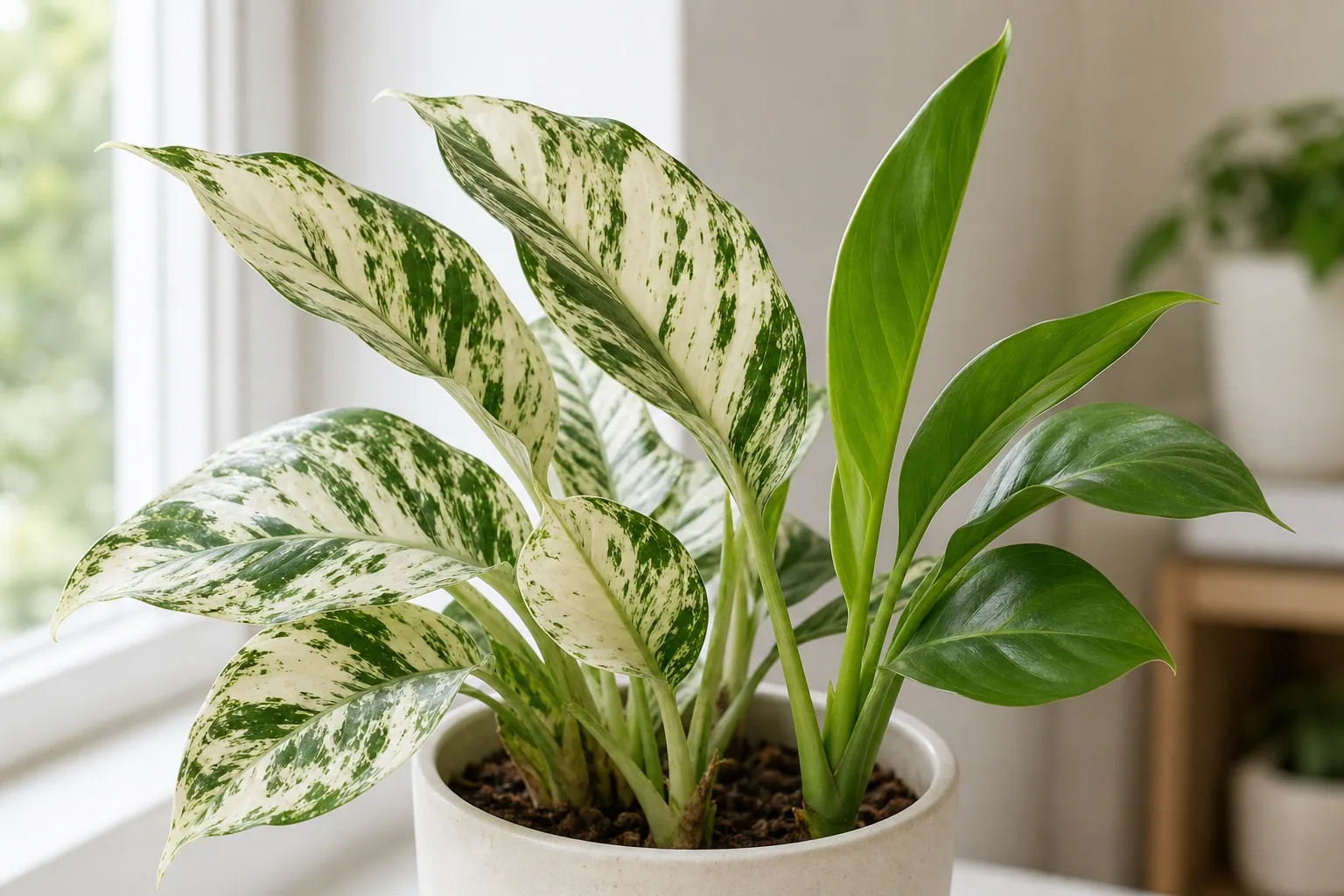 Teaching image for Why Do Variegated Plants Turn Green?